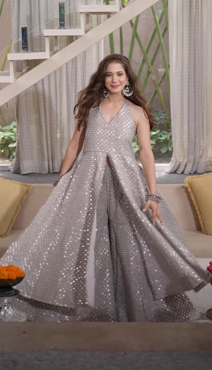 Miror work sharara suit