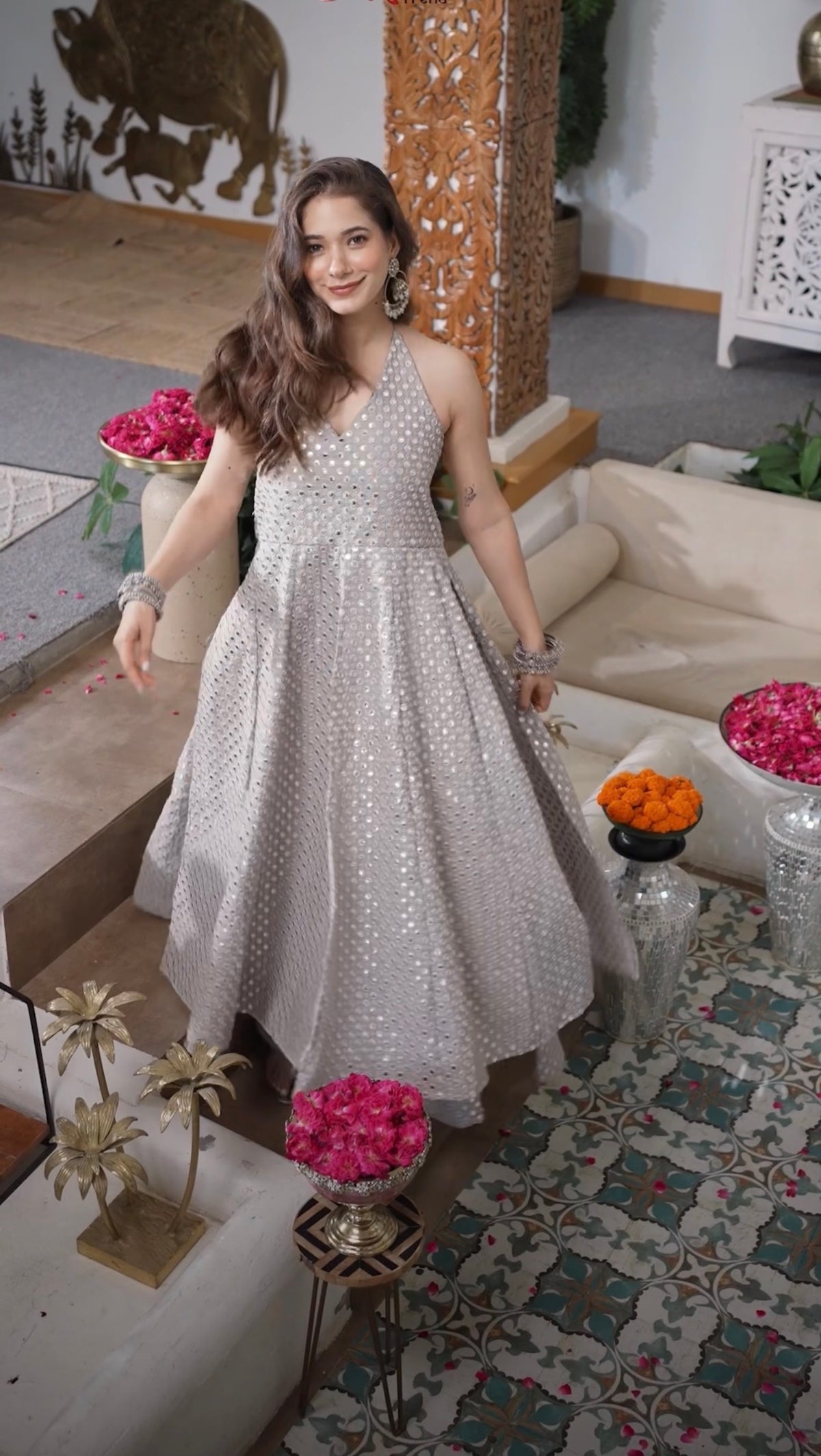 Miror work sharara suit