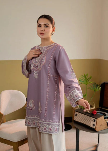 Banafsha — Embroidered Cotton Modal Kurta with Farsi Salwar | Lavender